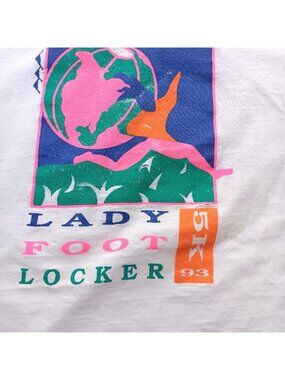 Large Vintage Single Stitch Lady Foot Locker 5K 1993 Colorado Hanes Beefy-T USA